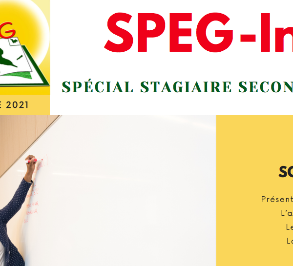 SPEG-Info Spécial Stagiaire – Septembre 2021
